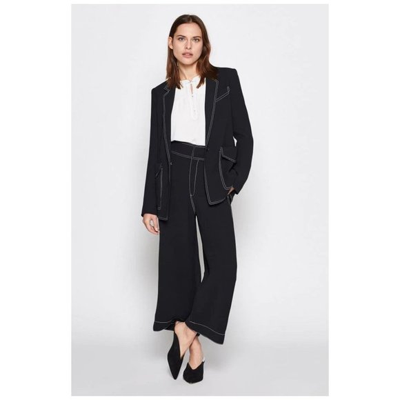 JOIE Tabora Stitched Blazer Black sz 2 Women's Jacket - Picture 4 of 11